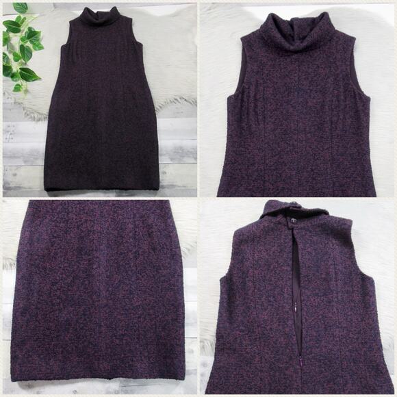 CHANEL Wool-Cashmere Tweed Mock Collar Dress & Double-Breasted Tweed Jacket Set - Picture 8 of 14